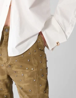 Oversized Ring Cuff Blouse Wit