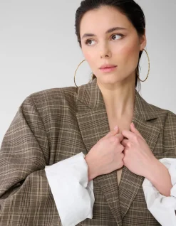 Oversized Ruiten Blazer Bruin