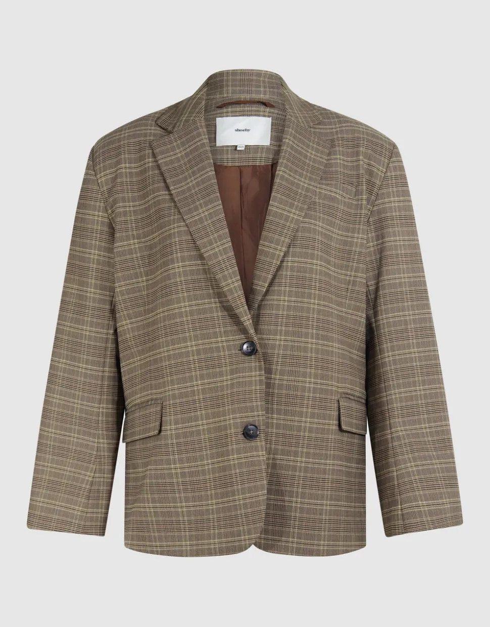 Oversized Ruiten Blazer Bruin