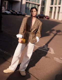 Oversized Ruiten Blazer Bruin