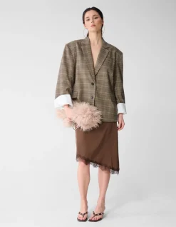 Oversized Ruiten Blazer Bruin
