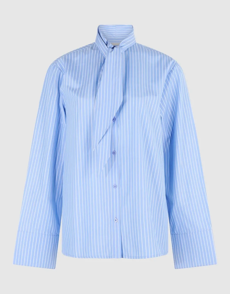 Oversized Scarf Blouse Lichtblauw