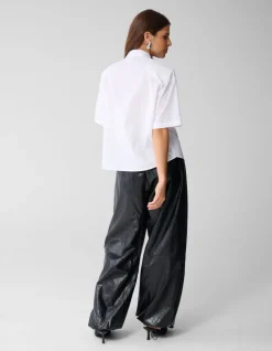 Oversized Solid Blouse Wit