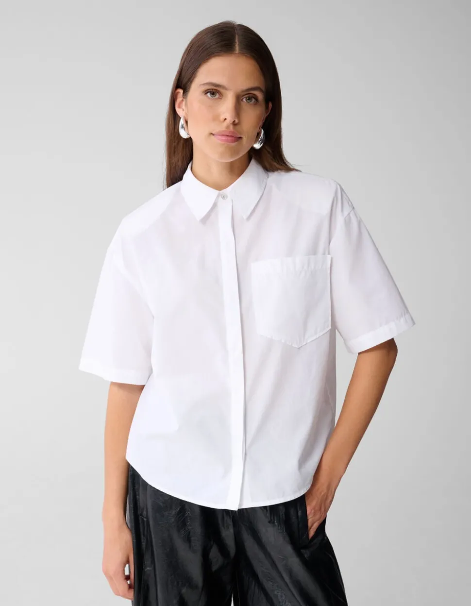 Oversized Solid Blouse Wit