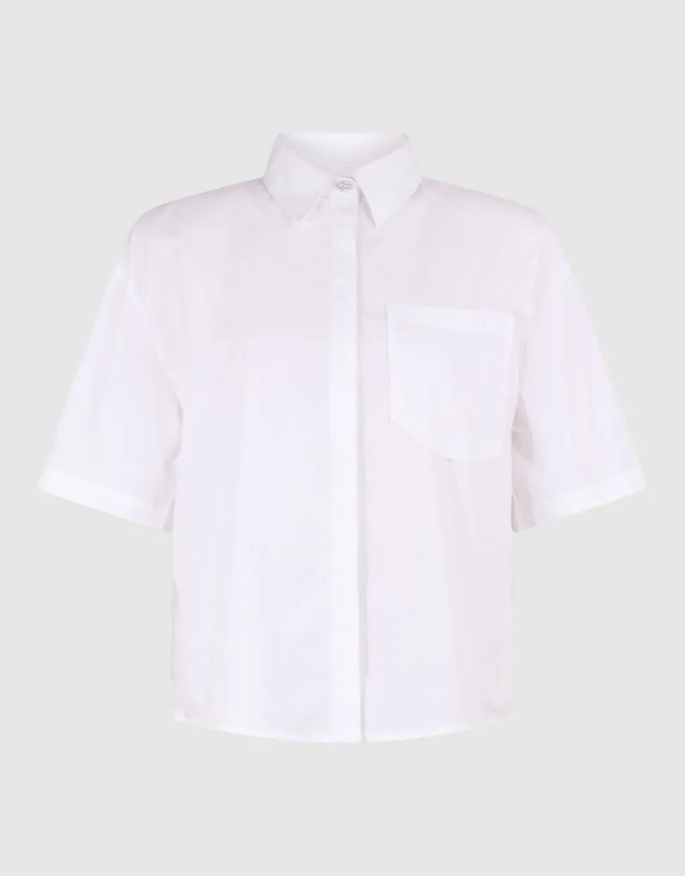 Oversized Solid Blouse Wit