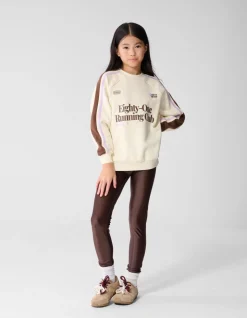 Oversized Sporty Sweater Gebroken Wit