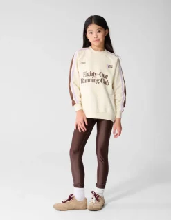 Oversized Sporty Sweater Gebroken Wit