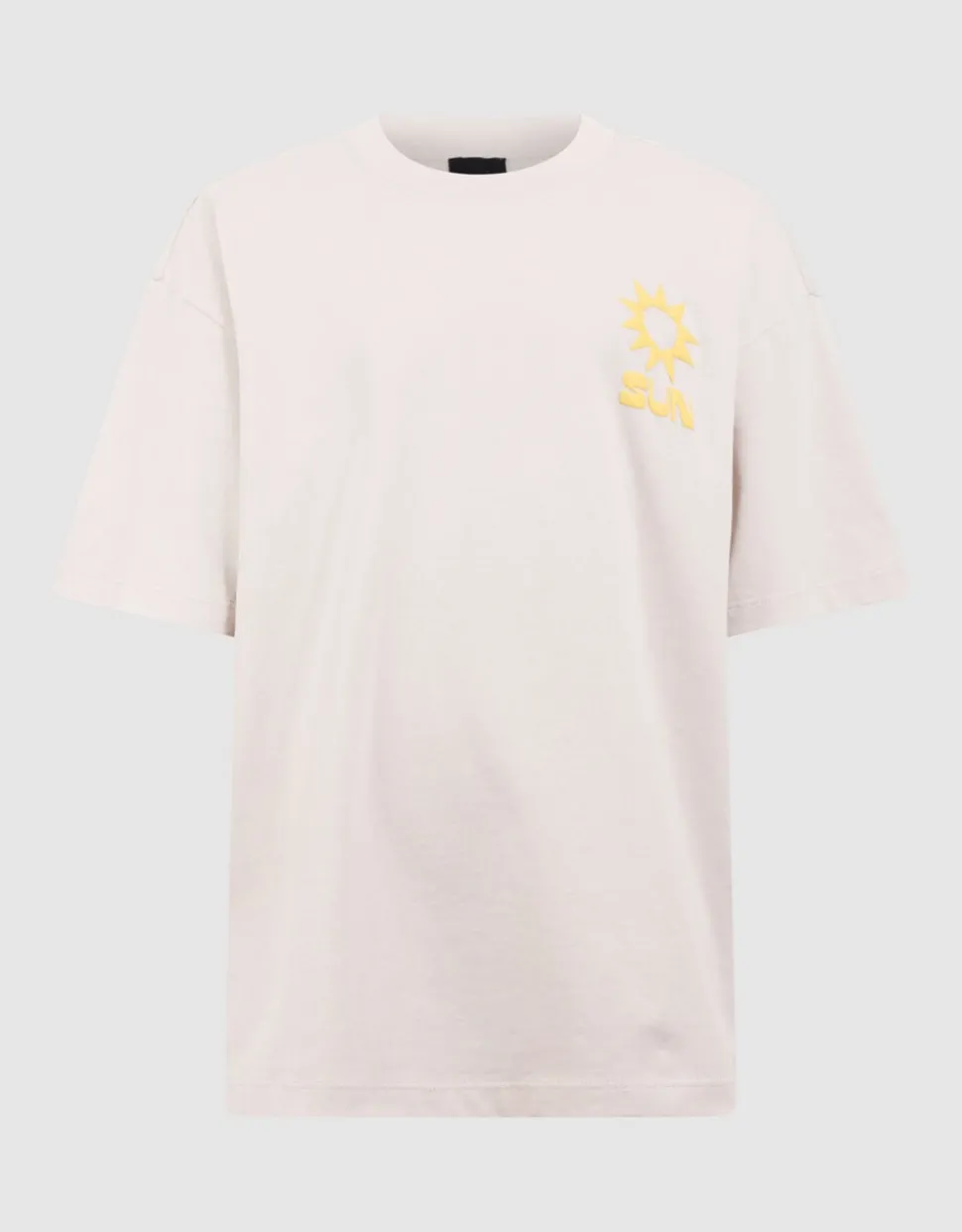 Oversized Sun Artwork T-shirt Beige