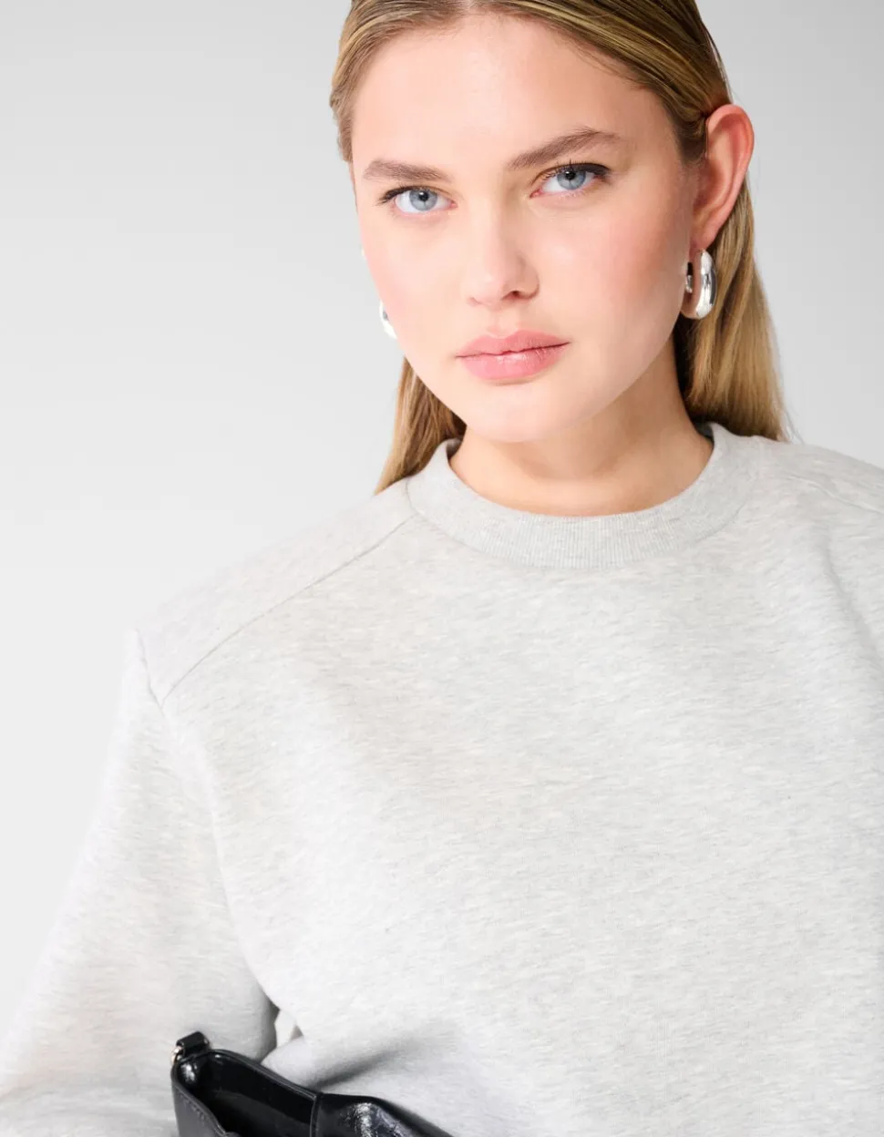 Oversized Sweat T-shirt Lichtgrijs