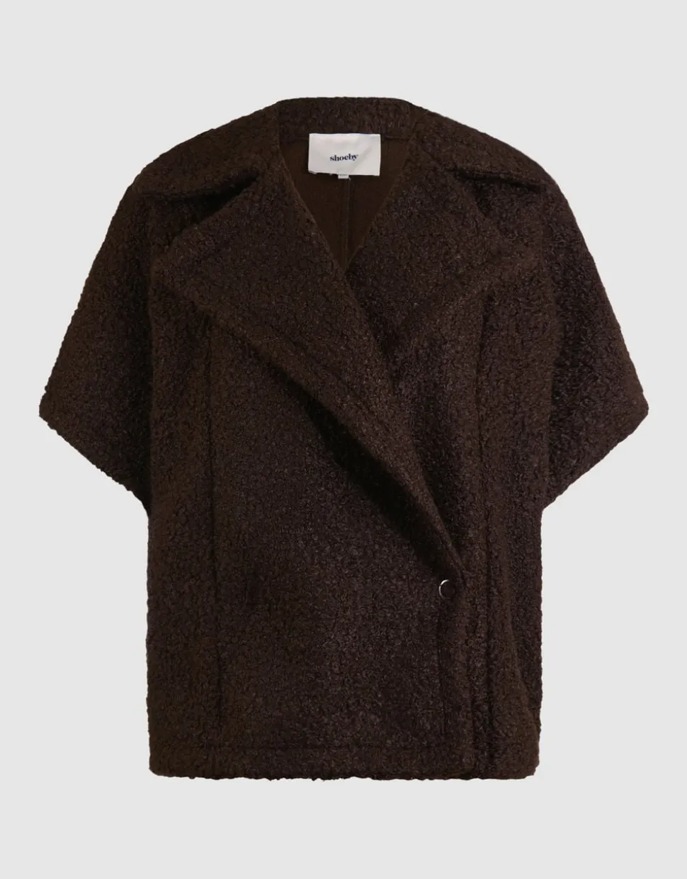 Oversized Teddy Gilet Donkerbruin