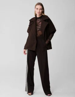 Oversized Teddy Gilet Donkerbruin