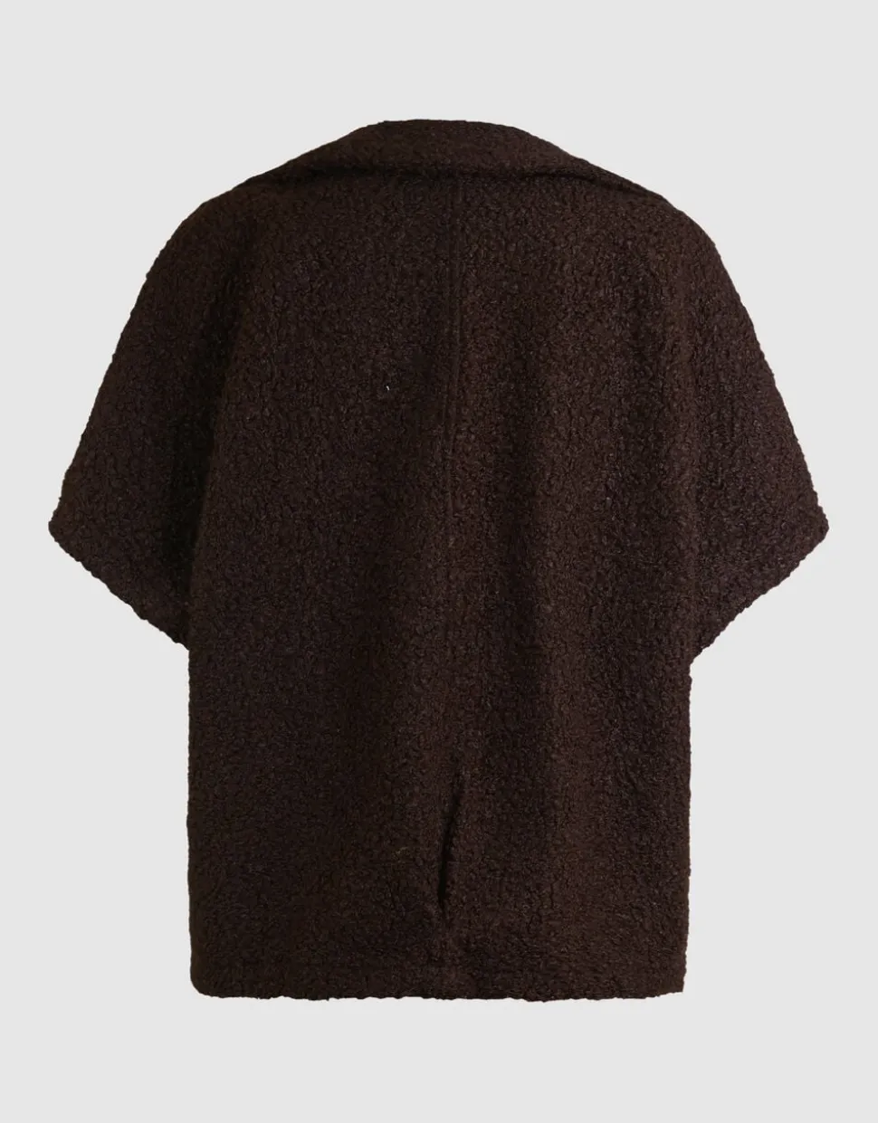Oversized Teddy Gilet Donkerbruin
