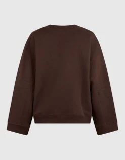 Oversized V-hals Sweater Donkerbruin