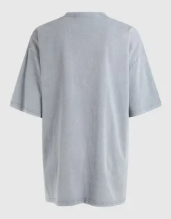 Oversized Washed T-shirt Lichtgrijs
