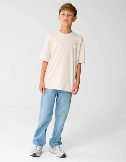 Oversized Waves Artwork T-shirt Beige