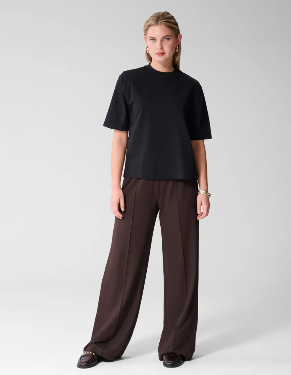 Padded T-shirt Zwart