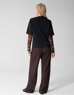 Padded T-shirt Zwart