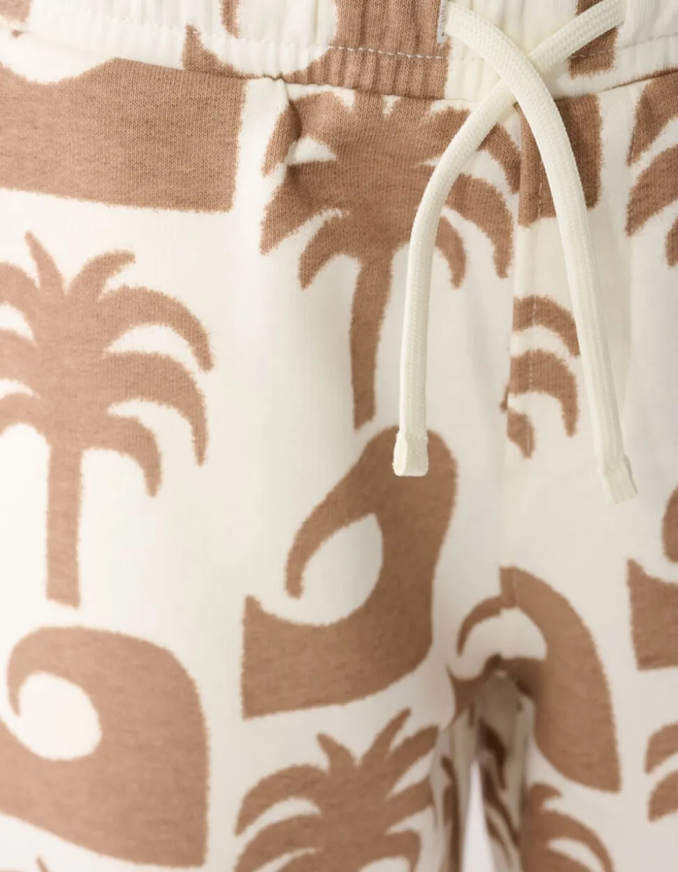 Palm Print Short Gebroken Wit