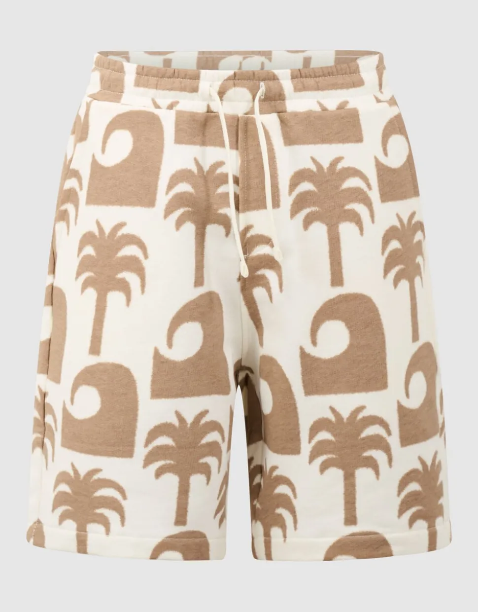 Palm Print Short Gebroken Wit