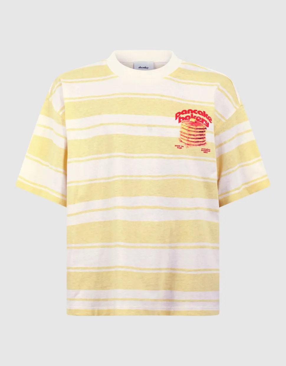 Pancake Bakery Artwork T-shirt Lichtgeel