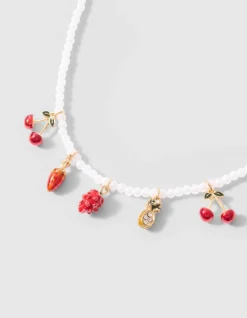 Parel Fruit Ketting Wit/Goud
