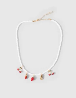 Parel Fruit Ketting Wit/Goud