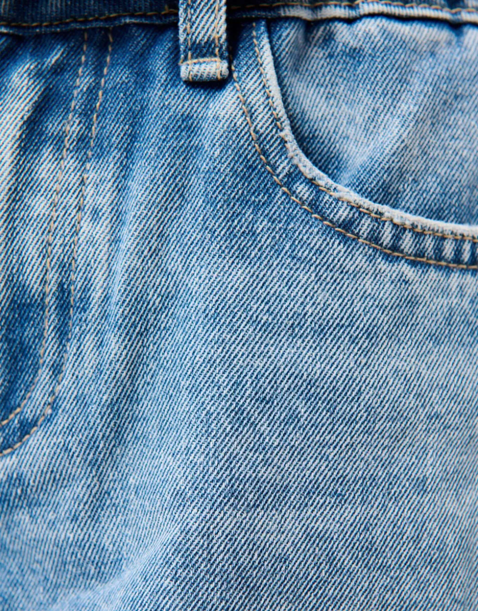 Parel Wide Leg Fit Jeans Blauw