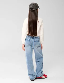 Parel Wide Leg Fit Jeans Blauw