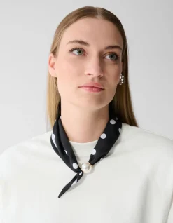 Pearl Dotted Sjaal Ketting Zwart/Wit