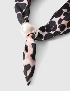 Pearl Leopard Sjaal Ketting Bruin