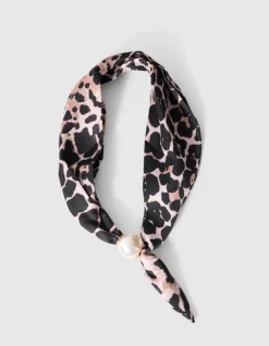 Pearl Leopard Sjaal Ketting Bruin