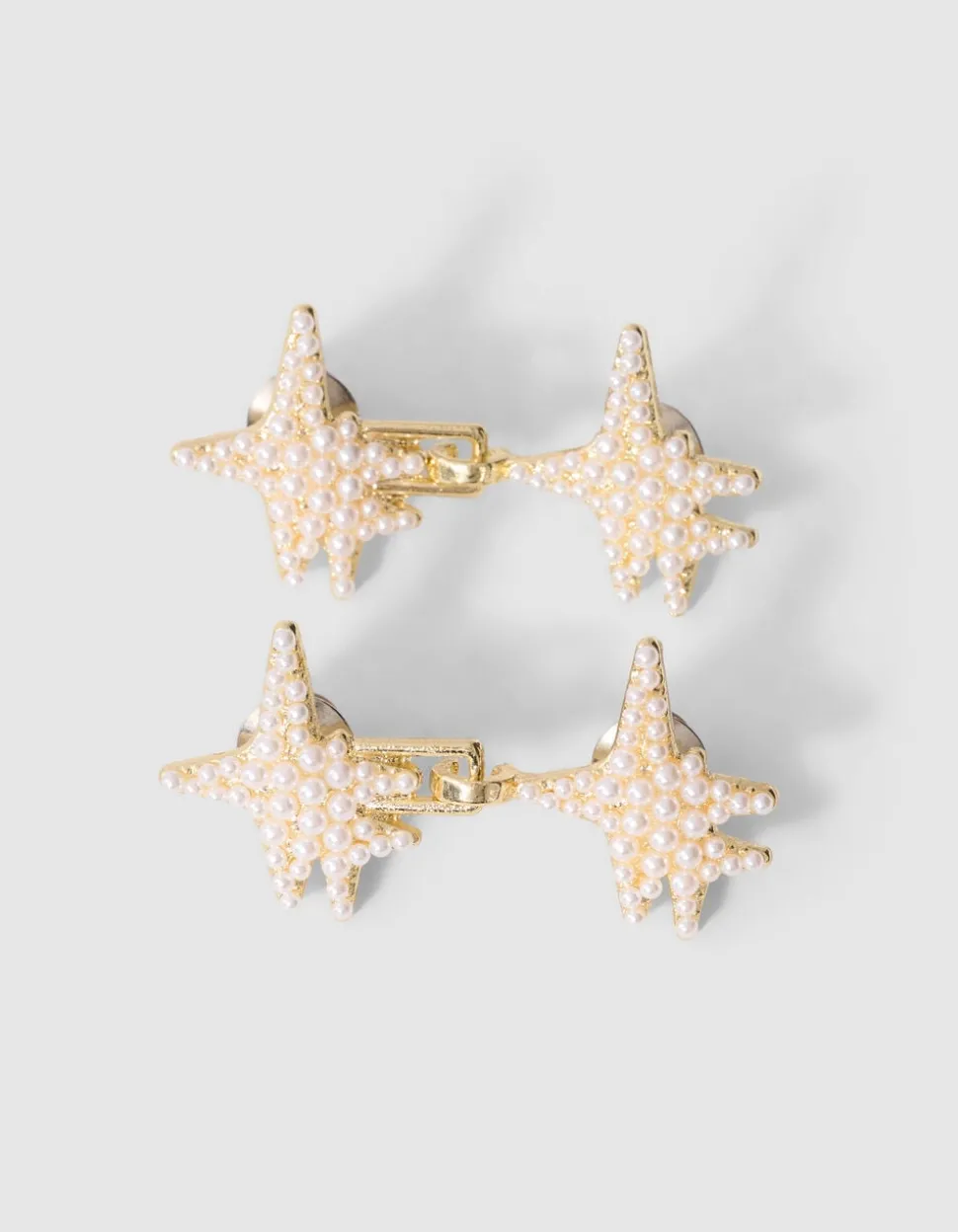Pearl Spark Jeans Pins Goud