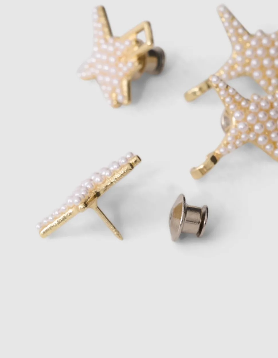 Pearl Spark Jeans Pins Goud