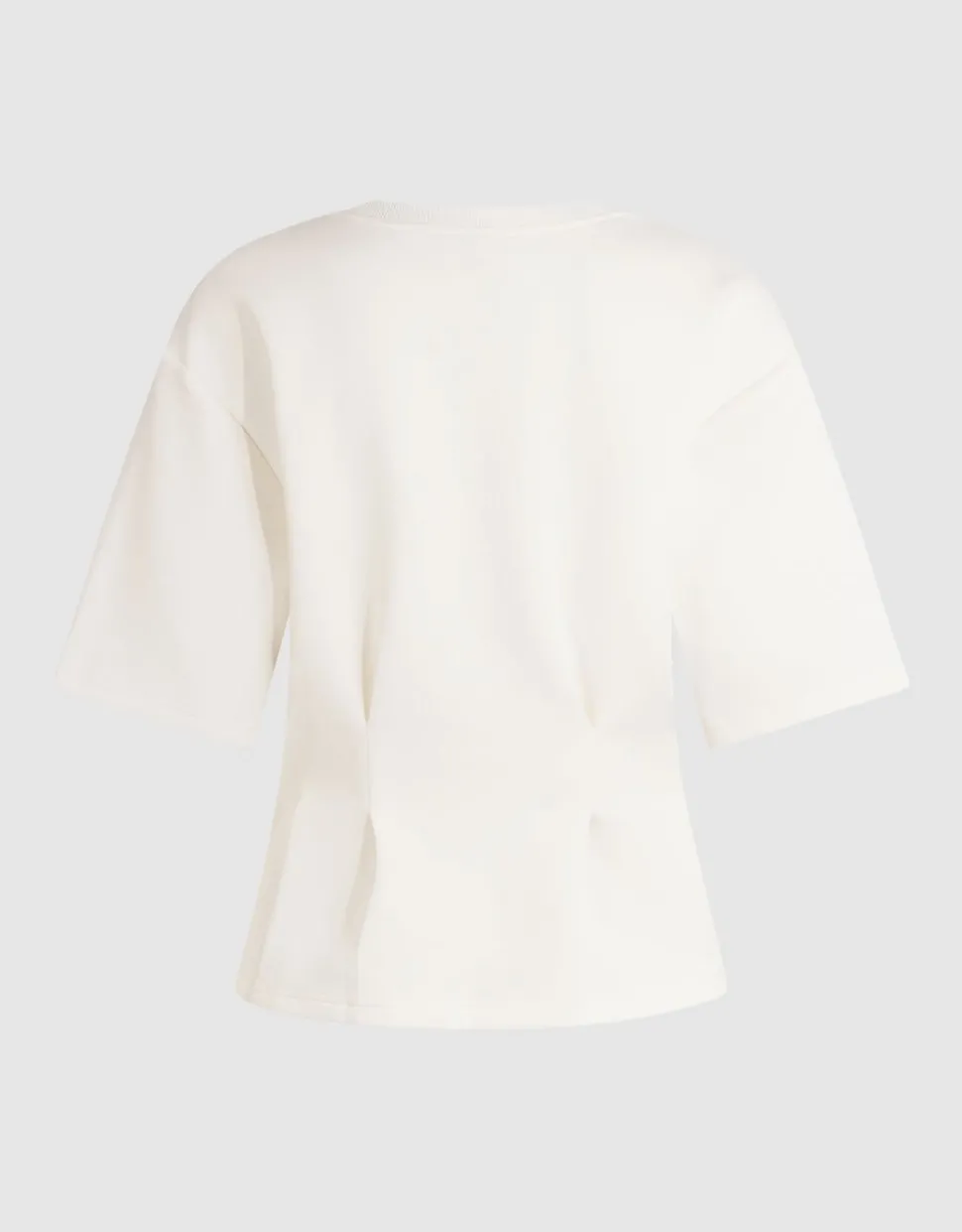 Peplum Scuba T-shirt Gebroken Wit