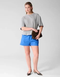 Peplum Scuba T-shirt Lichtgrijs