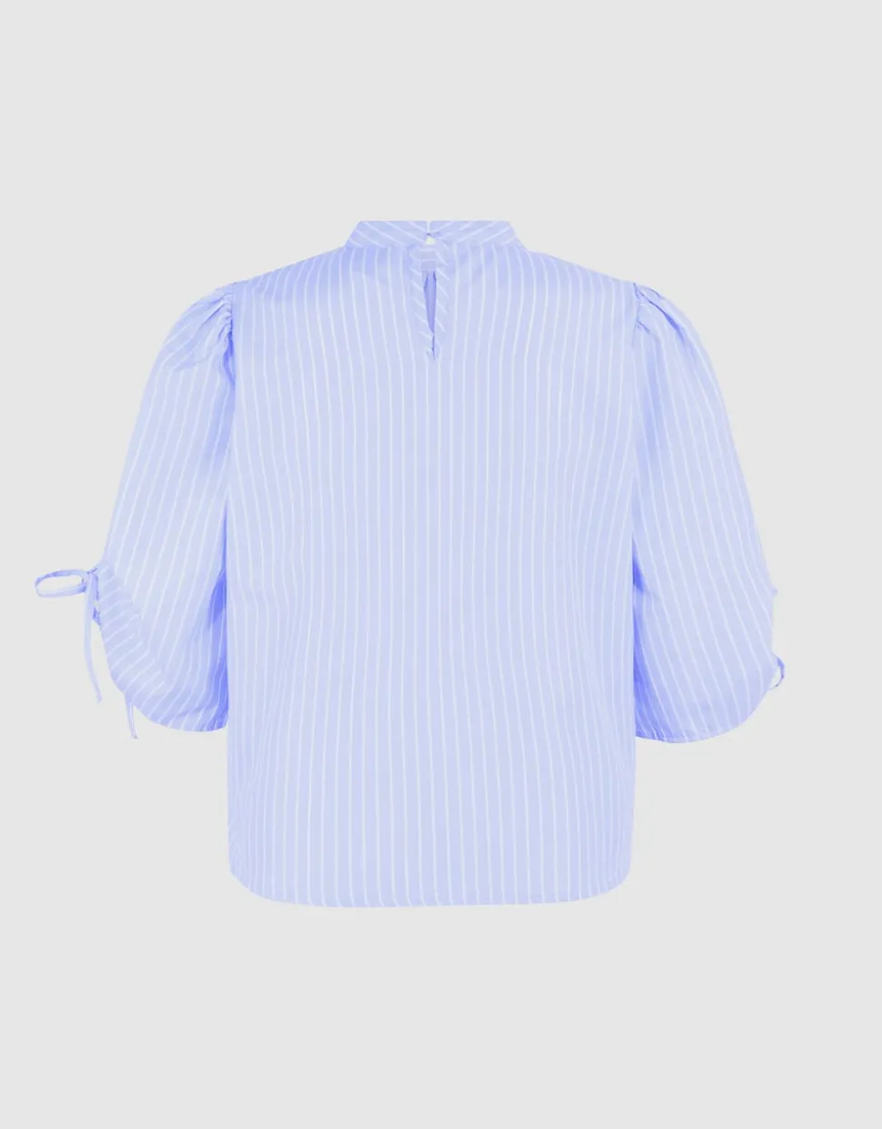 Pinstripe Cord Sleeve Blouse Lichtblauw