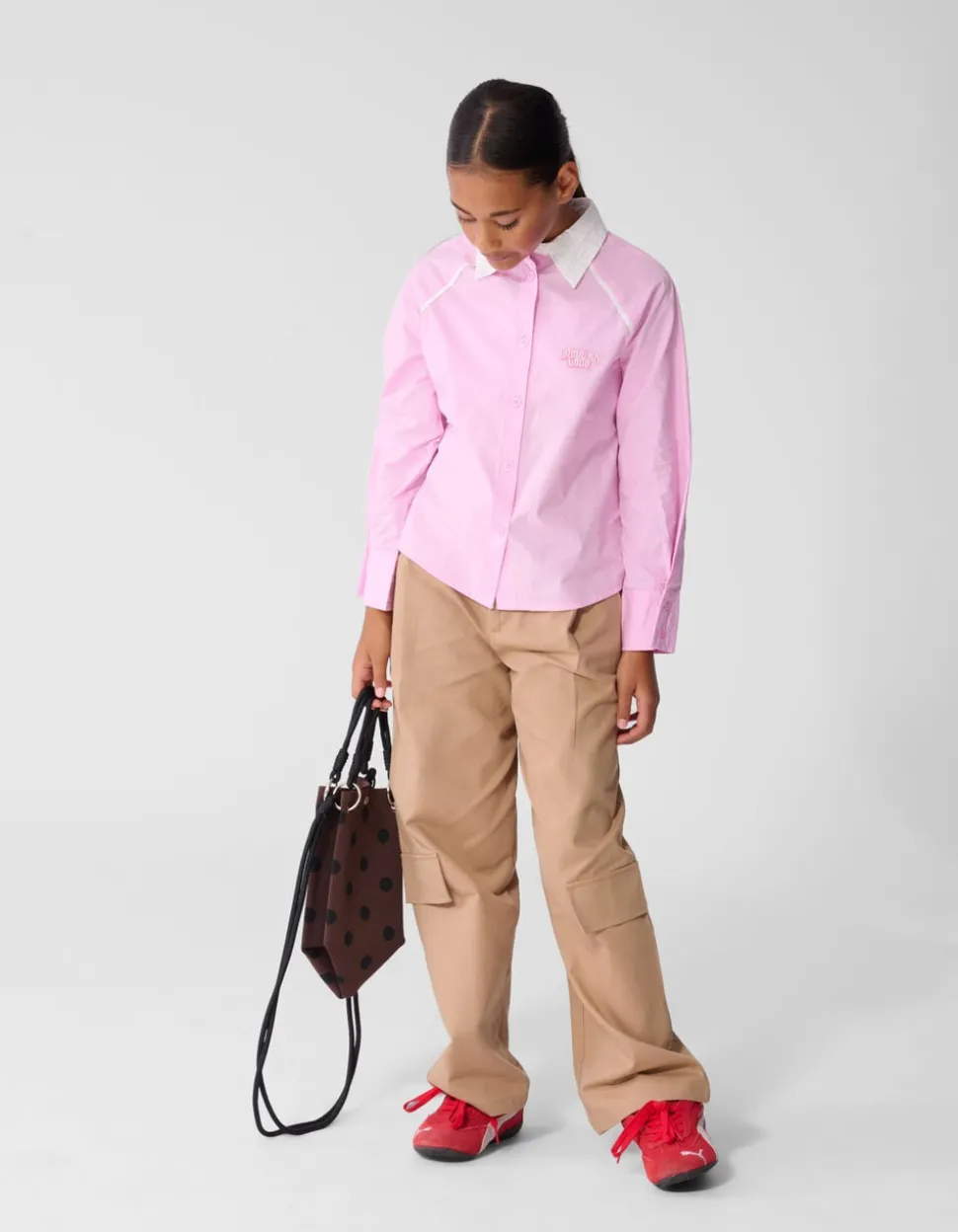 Piping Blouse Lichtroze