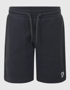 Pique Label Short Donkergrijs
