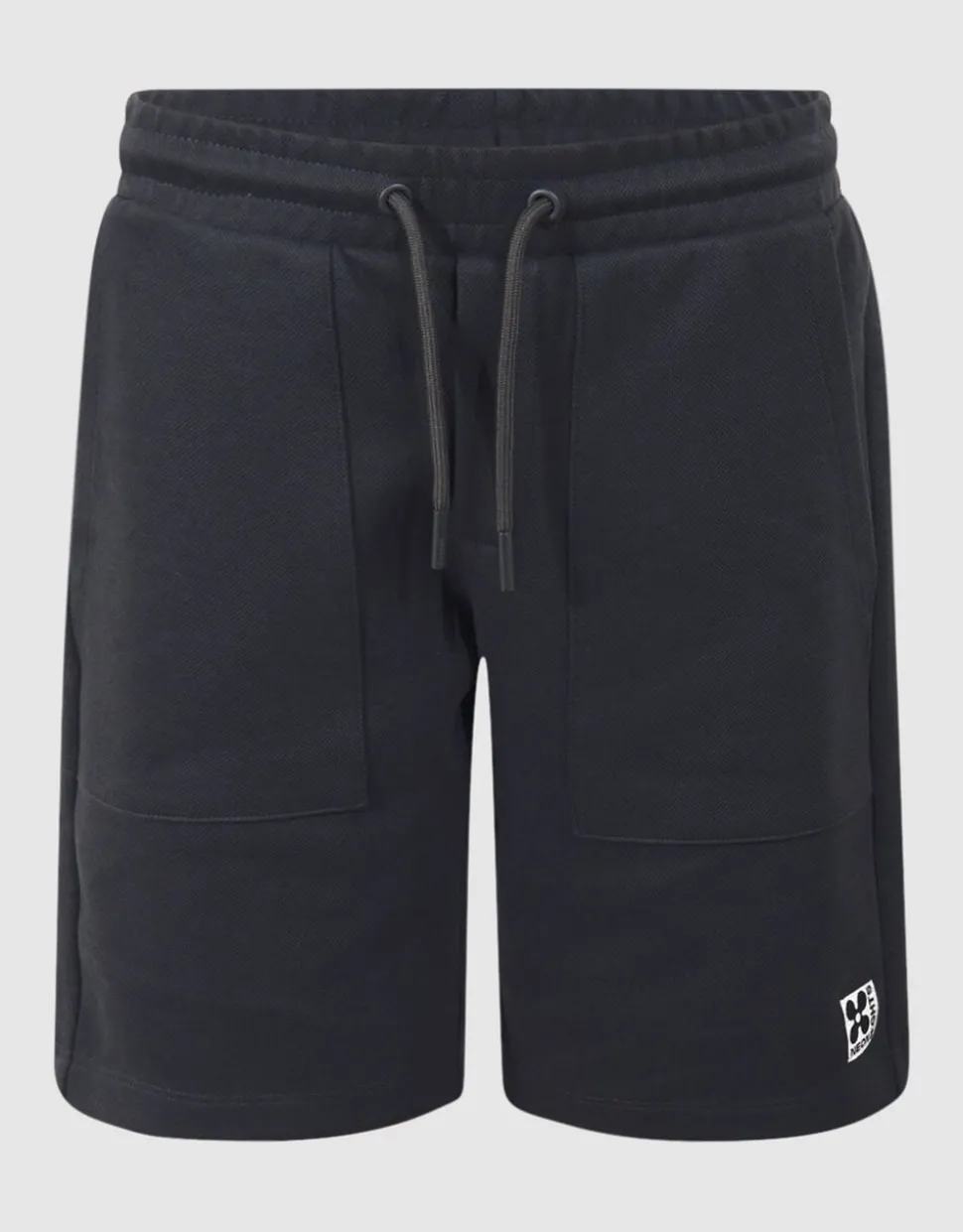 Pique Label Short Donkergrijs