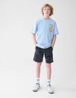 Pique Label Short Donkergrijs