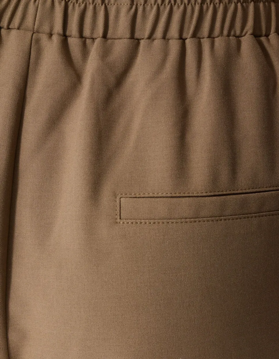 Pleat Balloon Fit Broek Bruin