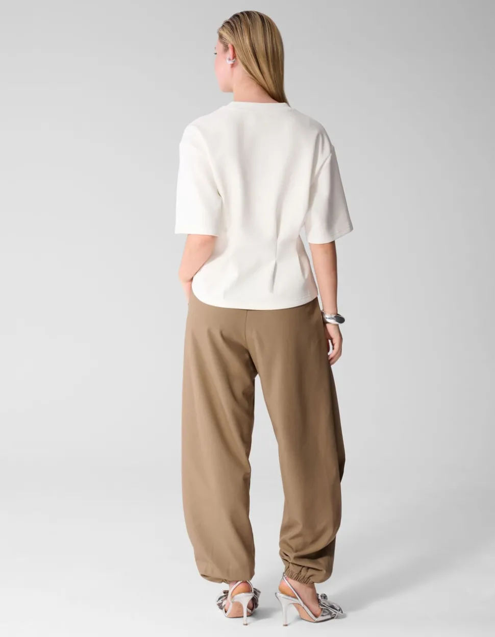 Pleat Balloon Fit Broek Bruin