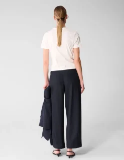 Pleated Broek Donkerblauw By Lonneke