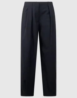 Pleated Broek Donkerblauw By Lonneke