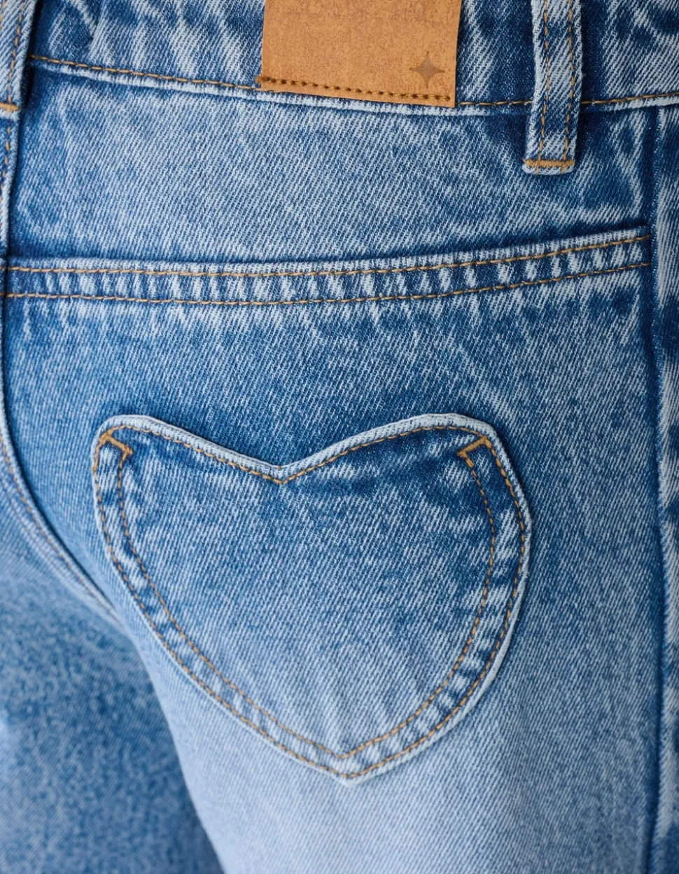 Pleated Wide Leg Fit Jeans Blauw