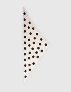 Polkadot Triangel Sjaal Zwart/Wit