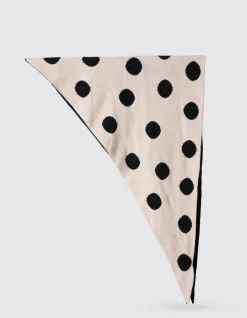 Polkadot Triangel Sjaal Zwart/Wit