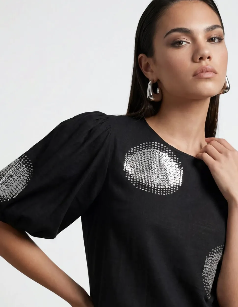 Polka Top Zwart