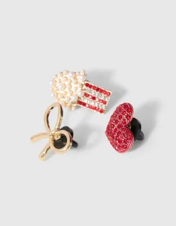 Popcorn Broche Set Rood