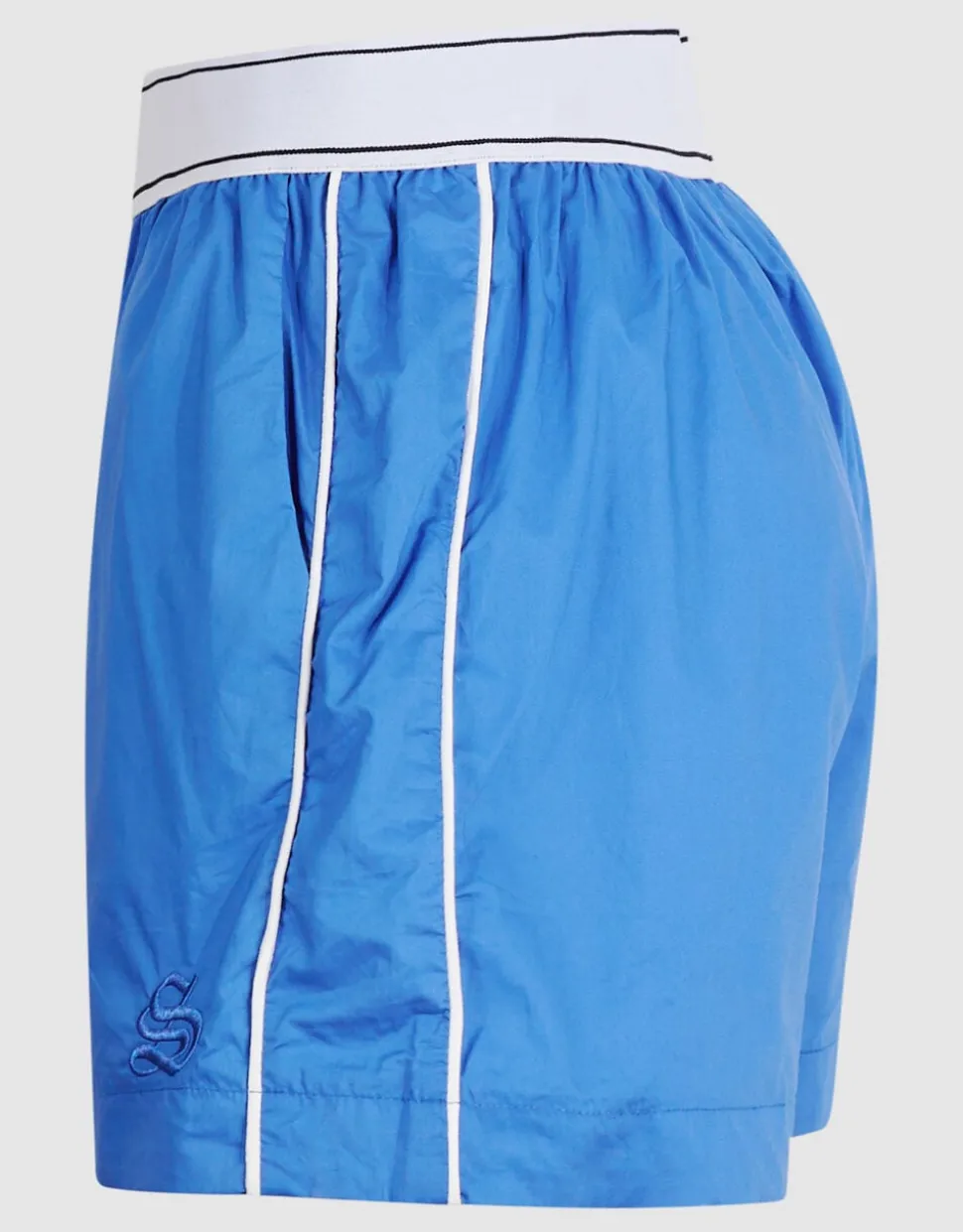 Poplin Short Blauw